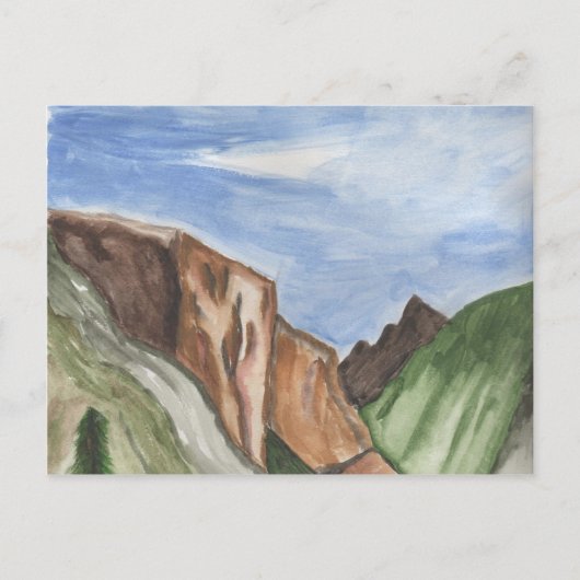 Malerei im Yosemite-Tal Postkarte (Vorderseite)