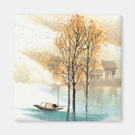 Malerei in Naturdörfern Magnet