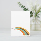 Malerei in Retrofarben Postkarte (Stehend Vorderseite)