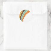 Malerei in Retrofarben Runder Aufkleber (Tasche)