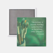 Malerei ist ein Zitat von lauter Poesie Plutarch Magnet (Vorderseite/Rückseite)