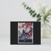Malerei | Japanischer Kunstkreuz Blossom Postkarte (Stehend Vorderseite)