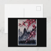 Malerei | Japanischer Kunstkreuz Blossom Postkarte (Vorne/Hinten)