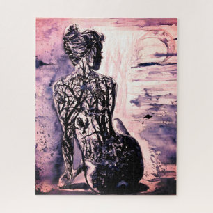 Malerei Jigsaw Puzzle Nature Lady