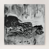 Malerei Jigsaw Puzzle Nature Lady - Schwarz-weiß (Horizontal)