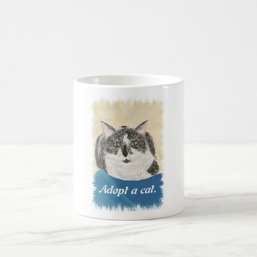 Malerei - Katzenadoption fördert Tassen (Mittel)