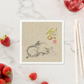 Malerei Kind Wasser Buffalo Chinesisch Ox Neujahr Serviette (Beispiel)
