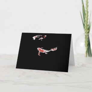 Malerei Koi Carp Minimal Art Painting Meditation Feiertagskarte