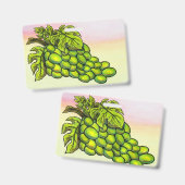 Malerei köstlichen grünen Weinkultur Ausweis (Vorder- & Rückseite)