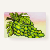 Malerei köstlichen grünen Weinkultur Ausweis (Rückseite)