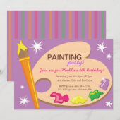 Malerei & Kunst Geburtstagsparty Einladungen (Vorne/Hinten)
