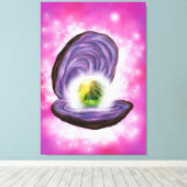 Malerei Kunst Illustration Fantasy Perle in Auster Leinwanddruck (Insitu (Holzboden))