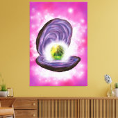 Malerei Kunst Illustration Fantasy Perle in Auster Leinwanddruck (Insitu (Wohnzimmer))