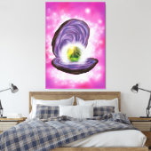 Malerei Kunst Illustration Fantasy Perle in Auster Leinwanddruck (Insitu (Schlafzimmer))