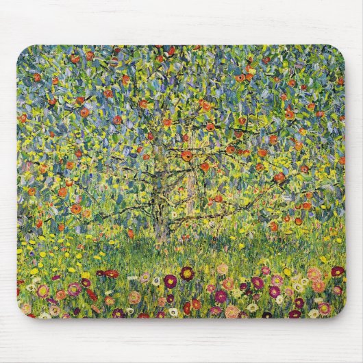 Malerei-Kunst nouveau Gustav Klimt der Apfelbaum Mousepad (Vorne)