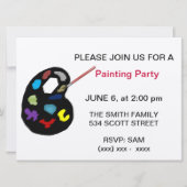 Malerei-Kunst-Party Einladung (Vorderseite)