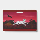 Malerei Kunst White Lioness Fantasy Landschaft Adl Ausweis (Rückseite)