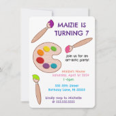 Malerei Kunstastik Geburtstag Einladung (Vorderseite)