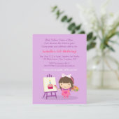 Malerei Kunsthandwerk Geburtstagsparty Einladungen (Stehend Vorderseite)