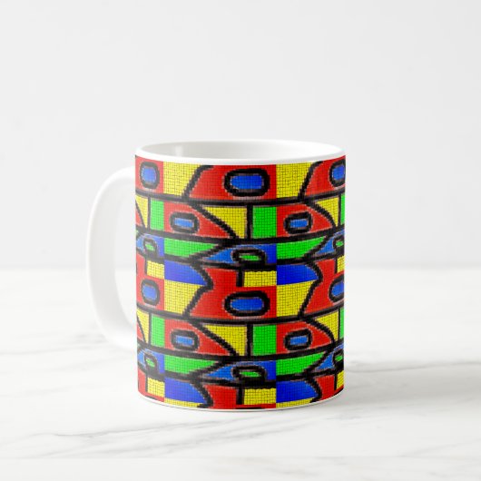 Malerei La Rambla Barcelona Kaffeetasse (Vorderseite Links)