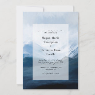 Malerei-Landschaft Hochzeitseinladung Berge Einladung