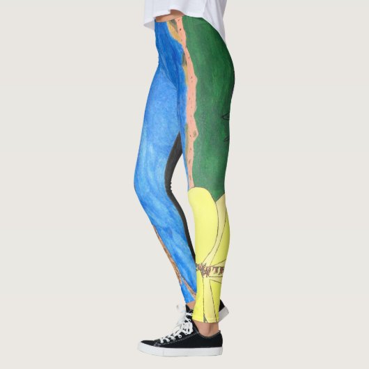 Malerei Legging Leggings (Links)