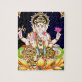 MALEREI LOTUSS GANESHA TANJORE PUZZLE (Vertikal)