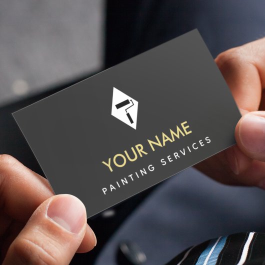 Malerei Maler Eleganter Klassischer Pinsel Minimal Visitenkarte