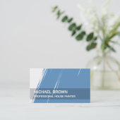 Malerei Maler QR Blue Visitenkarte (Stehend Vorderseite)