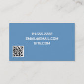 Malerei Maler QR Blue Visitenkarte (Rückseite)