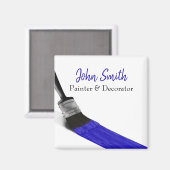 Malerei Maler Service Company Brush Blue Magnet (Vorderseite/Rückseite)