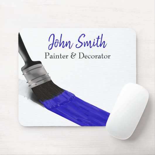 Malerei Maler Service Company Brush Blue Mousepad (Mit Mouse)