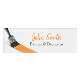 Malerei Maler Service Company Brush Orange Namenschild
