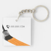 Malerei Maler Service Company Brush Orange Schlüsselanhänger (Rückseite)