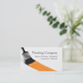 Malerei Maler Service Company Brush Orange Visitenkarte (Stehend Vorderseite)