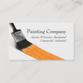Malerei Maler Service Company Brush Orange Visitenkarte