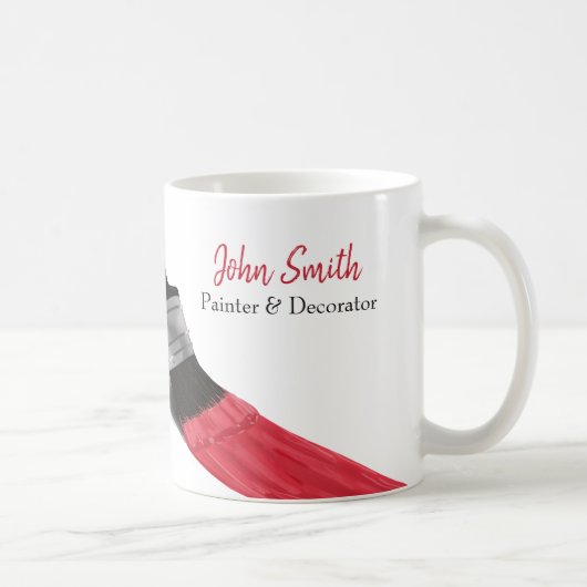 Malerei Maler Service Company Brush Red Coffee Kaffeetasse (Rechts)