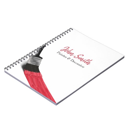 Malerei Maler Service Company Brush Red Notizblock (Linke Seite)