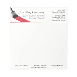 Malerei Maler Service Company Brush Red Notizblock