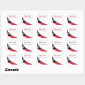 Malerei Maler Service Company Brush Red Quadratischer Aufkleber (Blatt)