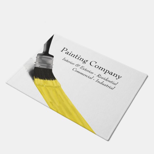 Malerei Maler Service Company Pinselgelb Fußmatte (Schrägansicht)