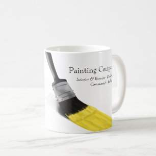 Malerei Maler Service Company Pinselgelb Kaffeetasse