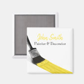 Malerei Maler Service Company Pinselgelb Magnet (Vorderseite/Rückseite)