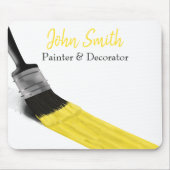 Malerei Maler Service Company Pinselgelb Mousepad (Vorne)