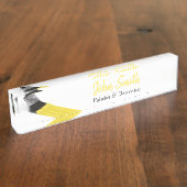 Malerei Maler Service Company Pinselgelb Namensplakette (Seite)