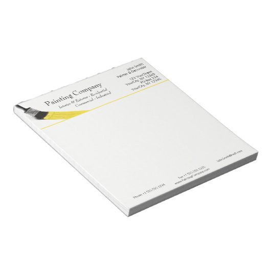 Malerei Maler Service Company Pinselgelb Notizblock (angewinkelt)