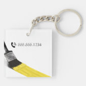 Malerei Maler Service Company Pinselgelb Schlüsselanhänger (Rückseite)