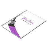 Malerei Maler Service Company Pinselstrich Lila Notizblock (Linke Seite)