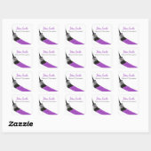 Malerei Maler Service Company Pinselstrich Lila Quadratischer Aufkleber (Blatt)