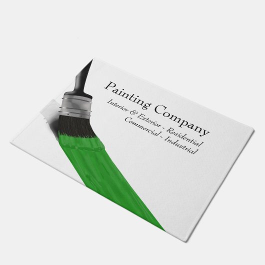 Malerei Maler Service Unternehmen Grün brennen Fußmatte (Schrägansicht)